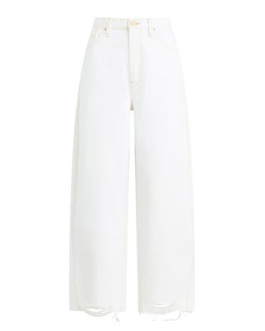 Hudson White Bailey Relaxed Barrel Jean