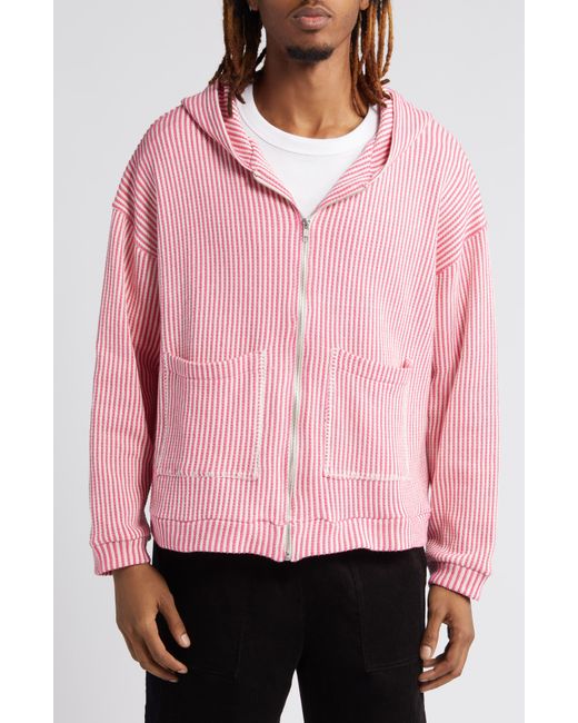 KROST Pink Stripe Zip-up Hoodie for men