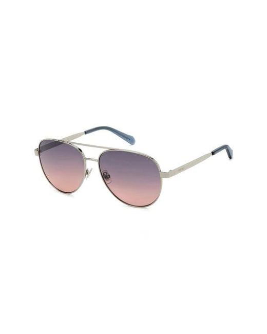 Fossil Pink 58Mm Gradient Pilot Sunglasses