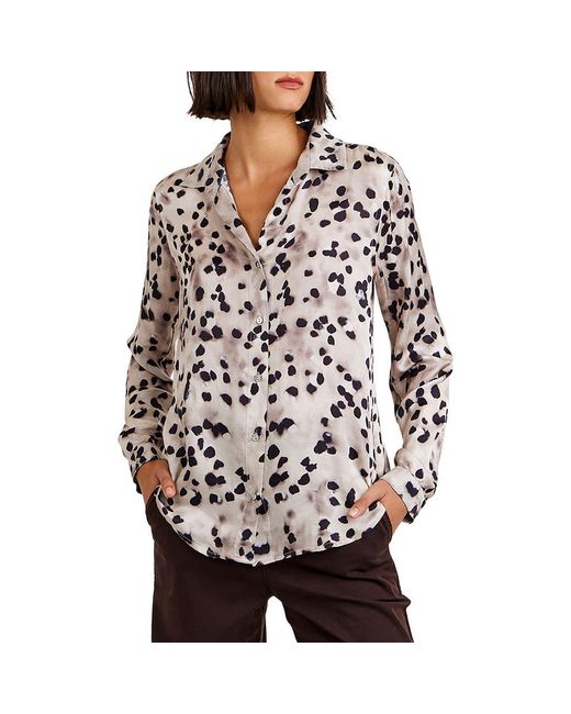 Bella Dahl Black Print Button-Up Shirt