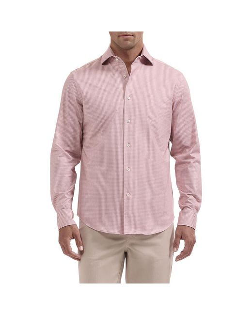 Bugatchi Pink Devon Ooohcotton Shirt for men