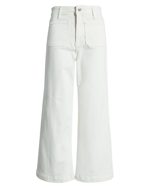 Mavi White Paloma Marine Patch Pocket High Waist Wide Leg Jeans