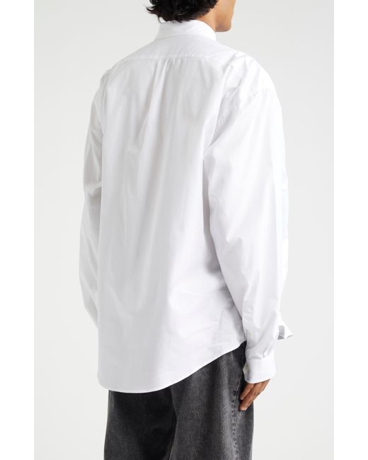 Y. Project White Scrunched Organic Cotton Poplin Button-up Shirt for men