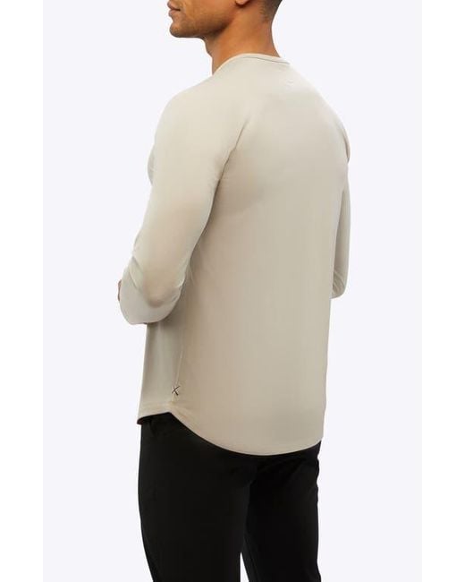 Cuts Ao Curved Hem Long Sleeve Henley in Natural for Men Lyst