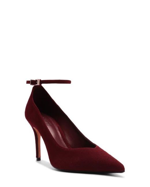 SCHUTZ SHOES Red Mia Ankle Strap Pointed Toe Pump