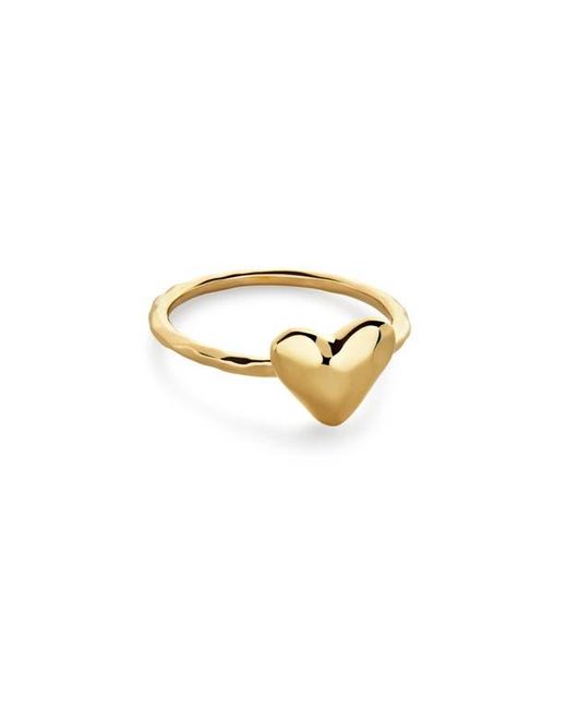 Monica Vinader Metallic Heart Stacking Ring