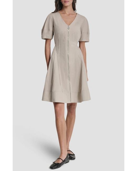 DKNY Women's Natural Poplin Fit & Flare Dress - buitengewoonvitaal.nl DKNY Women's Natural Poplin Fit & Flare Dress - buitengewoonvitaal.nl