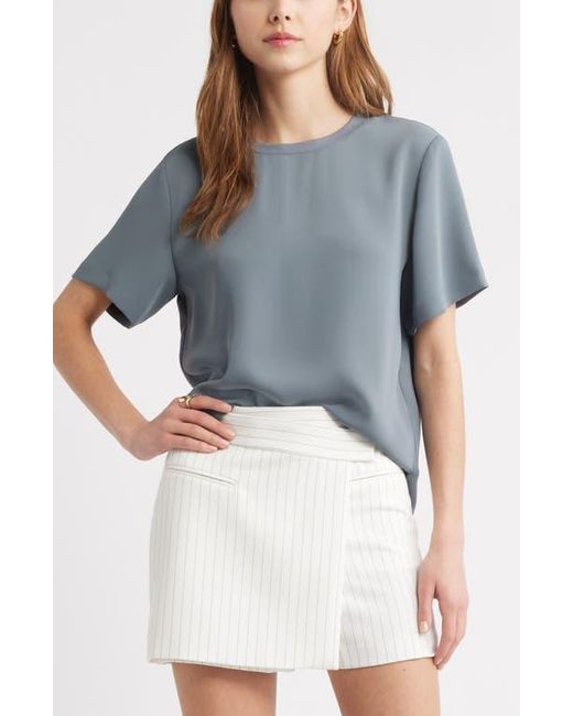 Open Edit Gray Matte Satin Tee