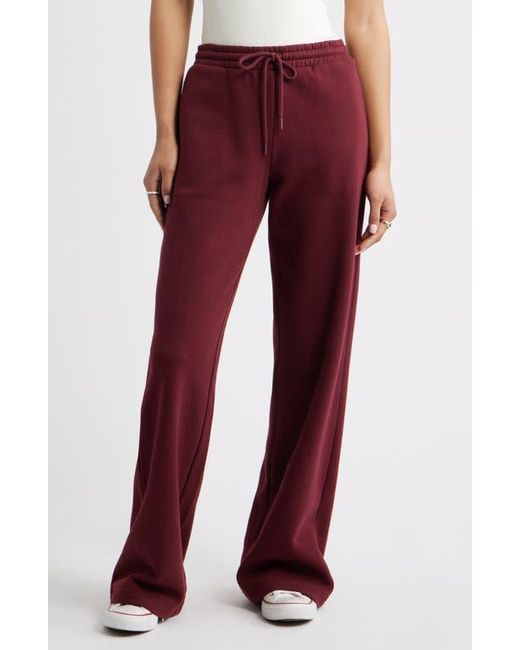 BP. Red Wide Leg Fleece Pants