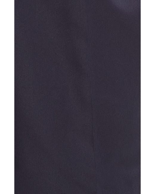 Berle Blue Microfiber Self Sizer Pleated Shorts for men