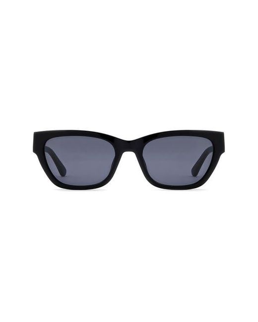 Fossil Blue 55Mm Rectangular Sunglasses