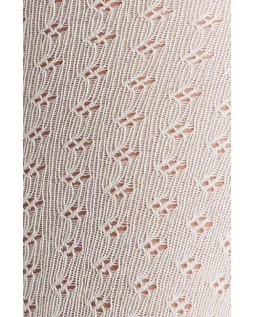 Hue White Diamond Pointelle Sweater Tights