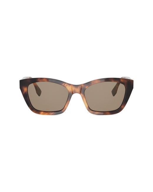 Fendi Brown Forever 54Mm Rectangular Sunglasses
