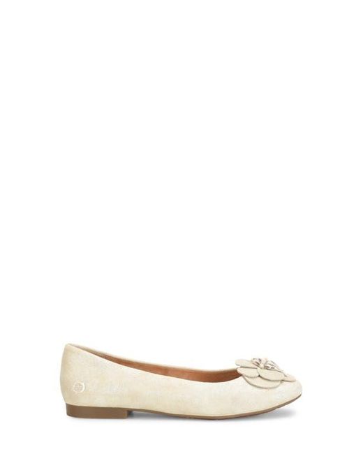 Børn Natural Petula Flower Embellished Flat