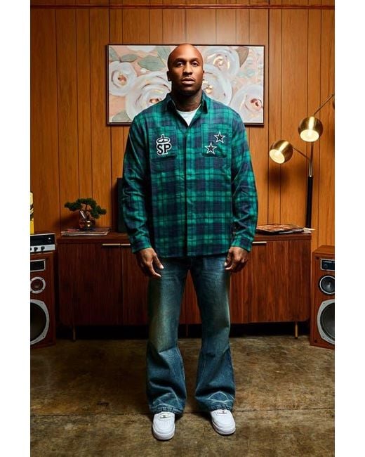 SAINT PERRY Blue Devani Westside Flare Denim for men