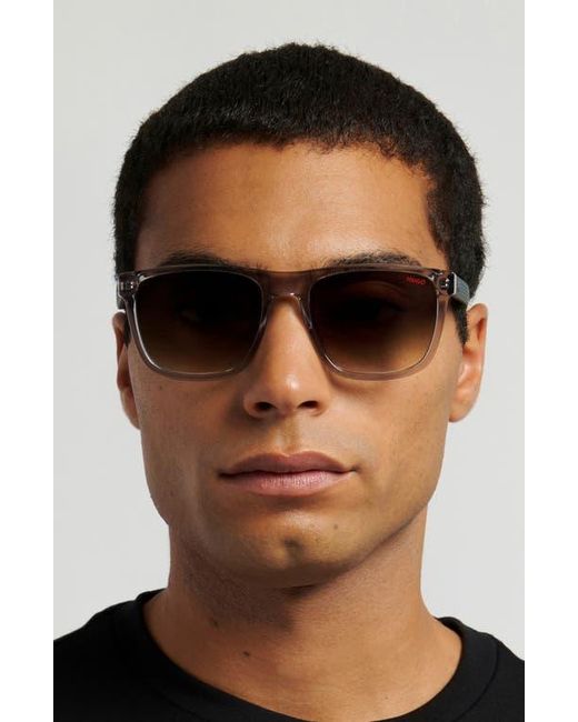 HUGO Green 56Mm Gradient Rectangular Sunglasses for men