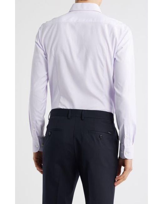 Boss Purple Hank Kent Slim Fit Performancetwill Dress Shirt for men