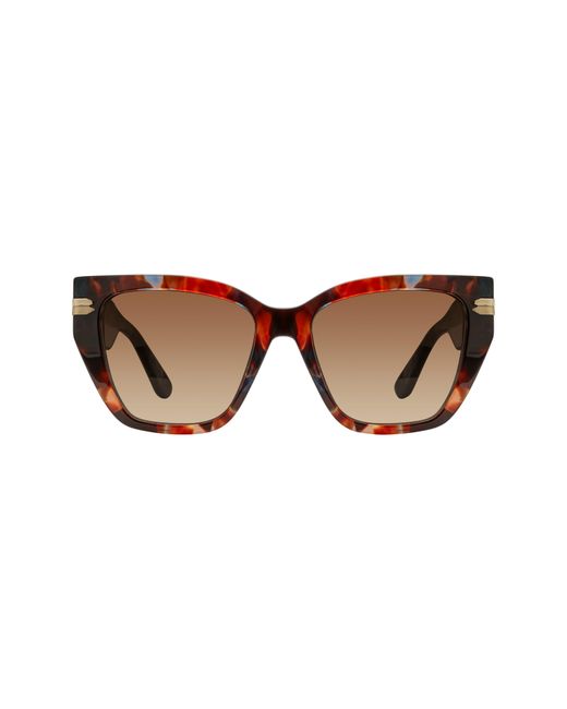 Stuart Weitzman Brown 53Mm Gradient Cat Eye Sunglasses