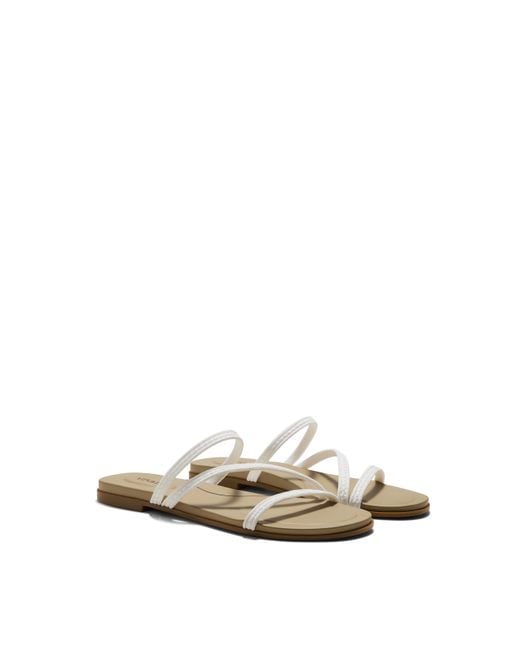 VIVAIA White Round-Toe Flip-Flops