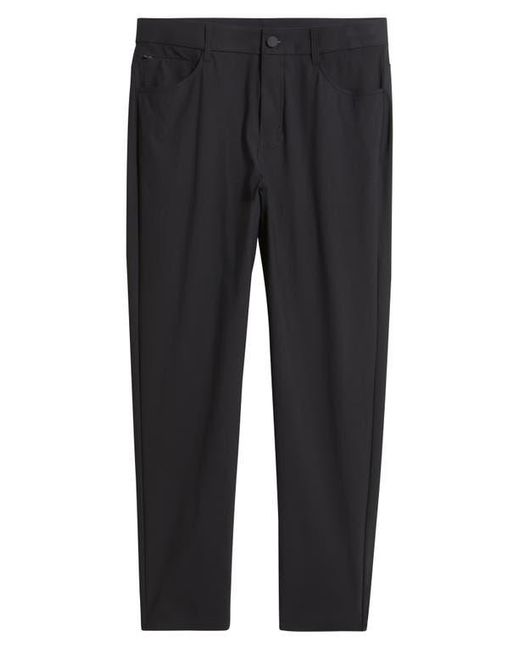 Zella Black Driver Slim Fit Five Pocket Pants for men