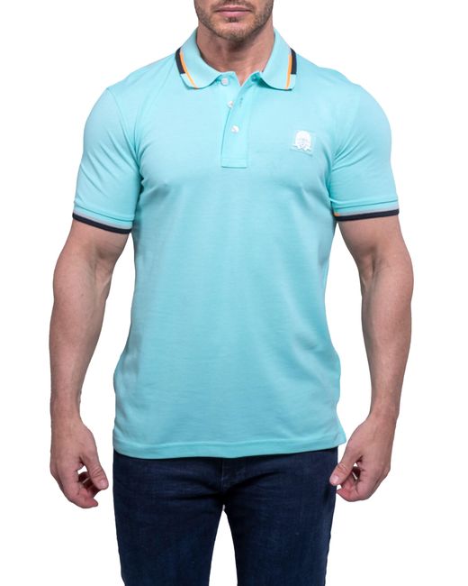 Maceoo Blue Tipemb43 Piqué Polo for men