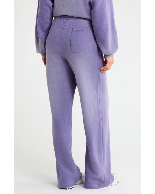 Aviator Nation Purple Wide Leg Pocket Sweatpants