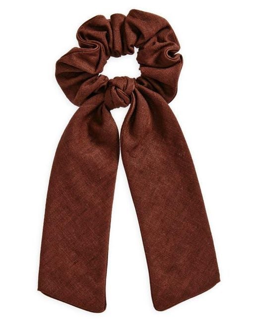 Alexandre De Paris Brown Bow Scrunchie