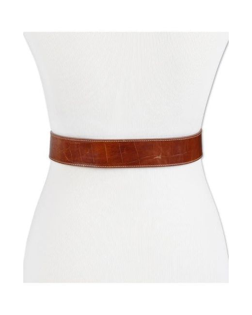 Sam Edelman Brown Rounded Buckle Belt