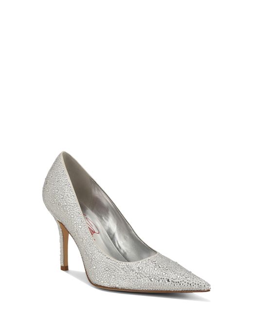 Nine West White Glamor Pointed Toe Pump