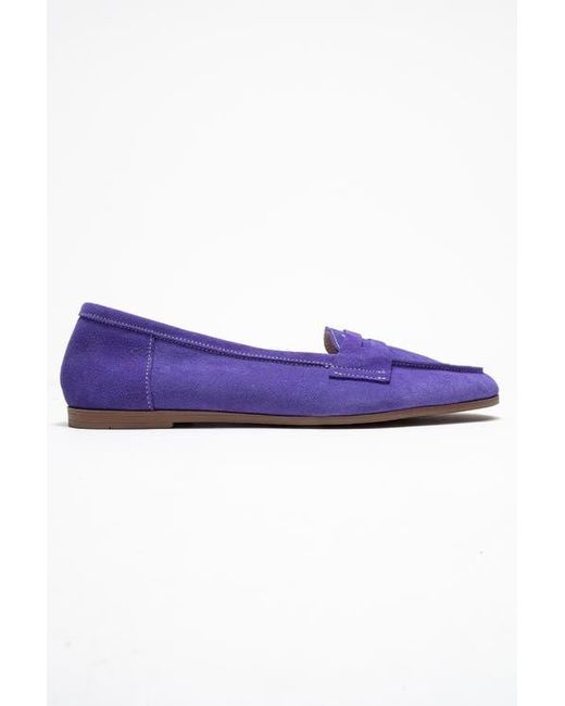 Forever & Always Shoes Purple Dorothy Leather Loafer