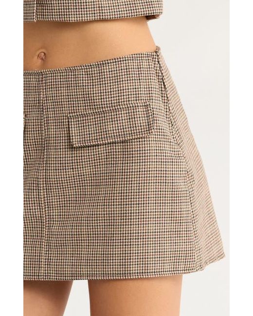 Blank NYC Natural Plaid Skirt