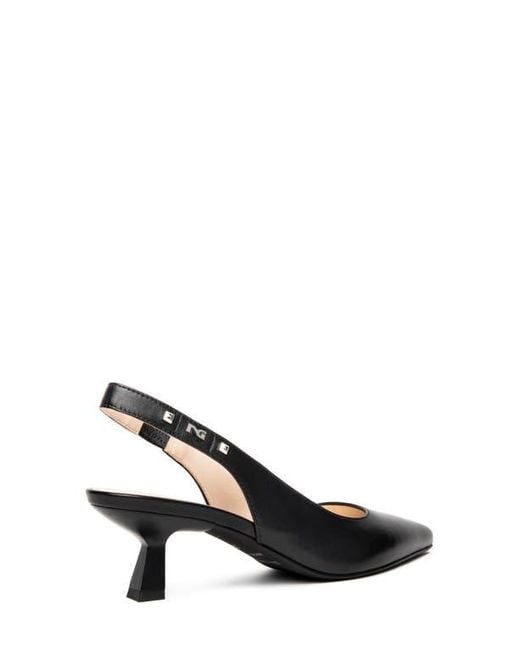 Nero Giardini Black Pointed Toe Slingback Pump