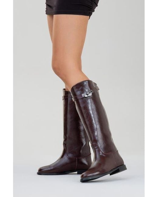 Prologue Shoes Brown Yoko Knee High Boot