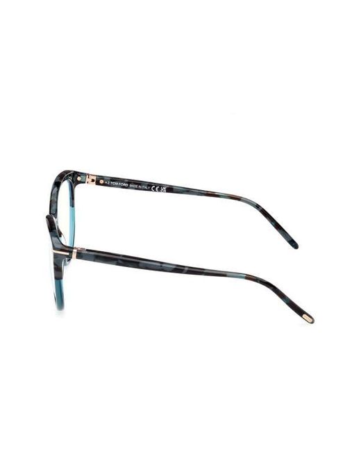Tom Ford Brown 55Mm Round Light Blocking Glasses