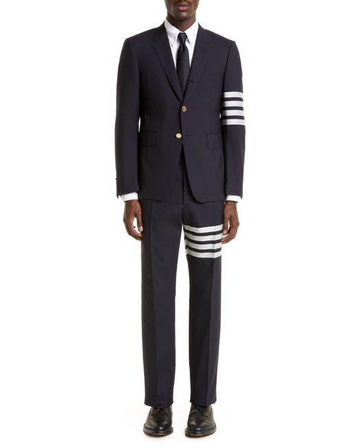 Thom Browne Blue 4 Bar Mélange Wool Sport Coat for men