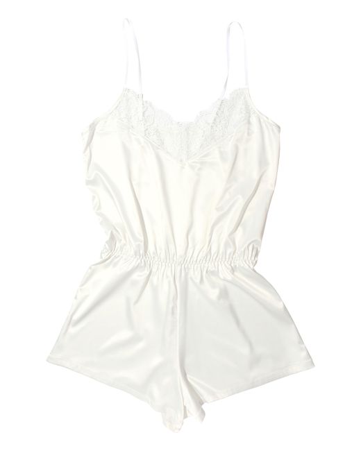 Hanky Panky White Happily Ever After Lace & Satin Romper