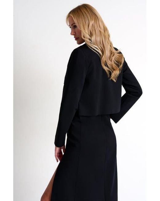 Shan Black Contemporary Cropped Jacket