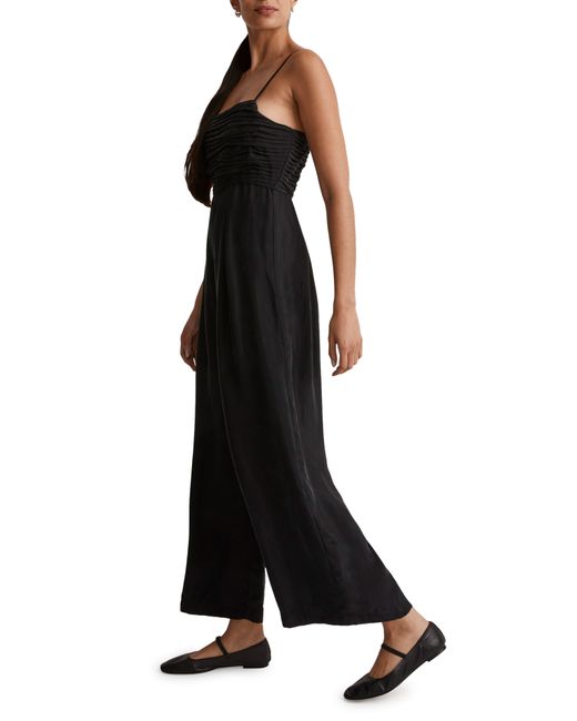 madewell ruched wide leg jumpsuit