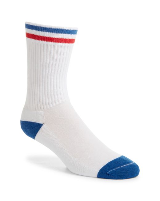 American Trench Blue Kennedy Lux Stripe Crew Socks for men