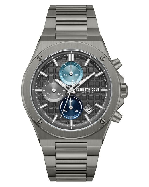 Kenneth Cole Gray Multi-Function Chronograph Bracelet Watch for men