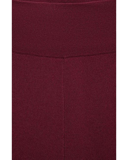 Mango Red Straight Leg Knit Pants