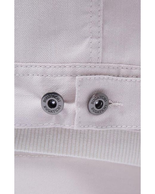 Bugatchi Multicolor Stretch Linen & Cotton Trucker Jacket for men