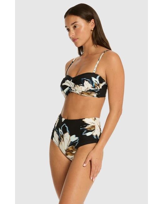 Sea Level Black La Luna Twist Front Bandeau Bikini Top