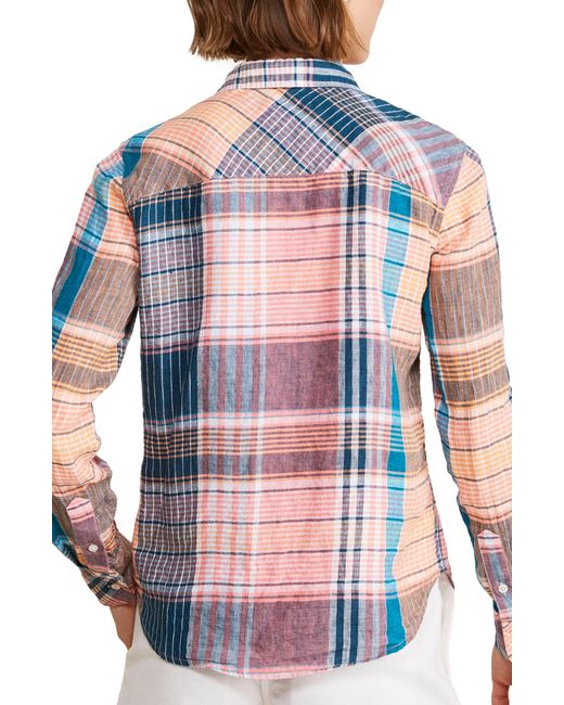 Vineyard Vines Multicolor Long Sleeve Linen Button-up Shirt