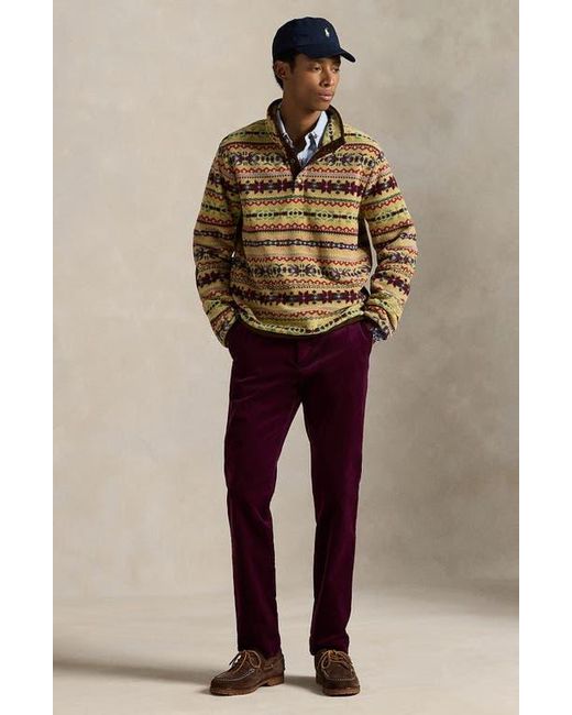 Polo Ralph Lauren Gray Fair Isle Fleece Pullover for men