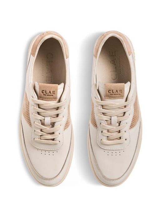 CLAE White Davis Perforated Low Top Sneaker for men