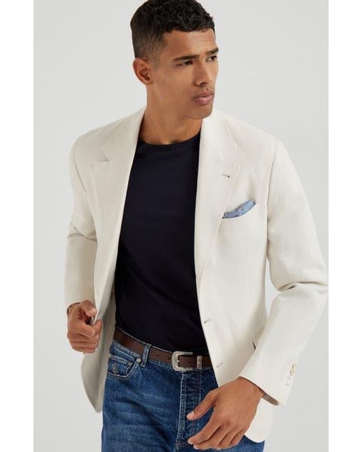 Brunello Cucinelli Blue Long Sleeve T-Shirt for men