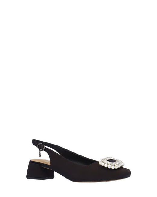 J. Reneé Black Eudora Embellished Slingback Pump