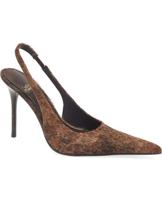 Jeffrey Campbell Brown You Wish Genuine Calf Hair Pointed Toe Pump