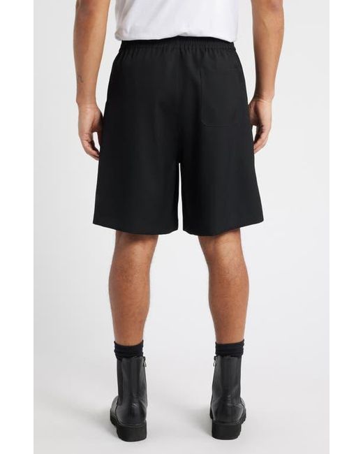 FRAME Black Relaxed Wool Shorts for men